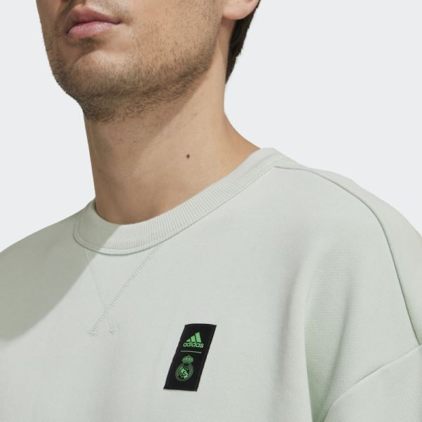Sweat Adidas Real Madrid Lifestyler Crew Vert