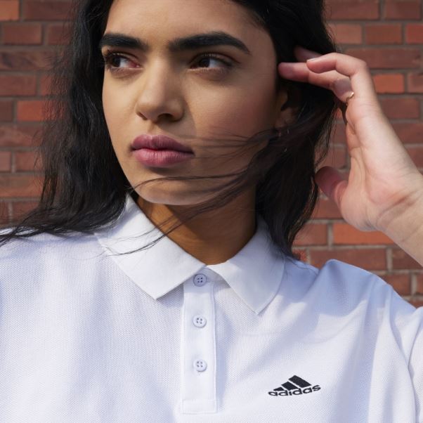 Polo Court En Piqué Adidas Blanc