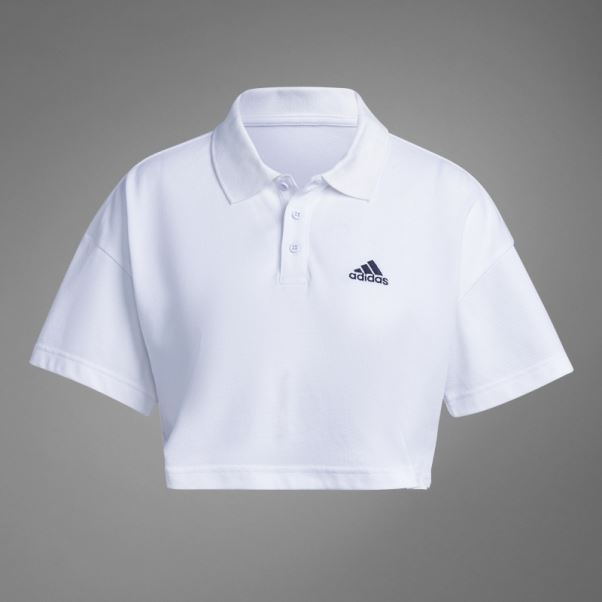 Polo Court En Piqué Adidas Blanc