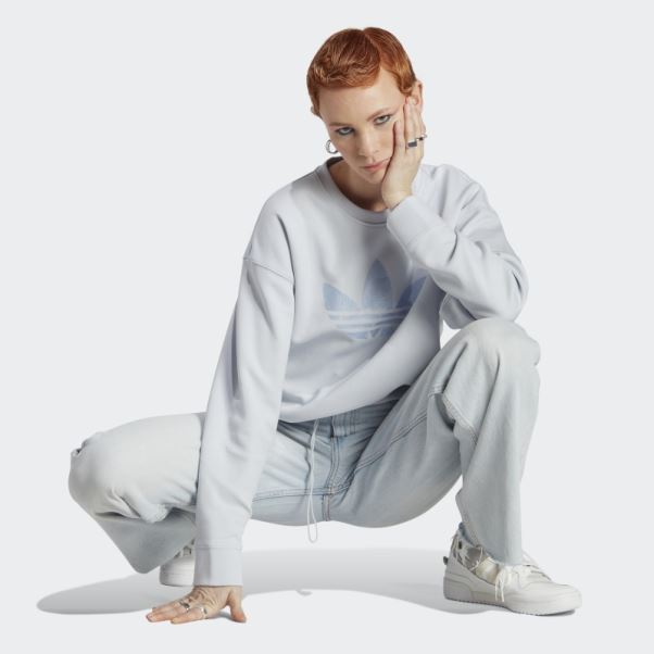 Adidas Sweat Imprimé Marbré Infill Trèfle Bleu