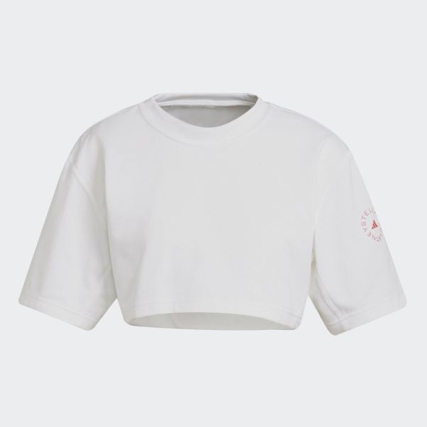 T-shirt Court Adidas By Stella Mccartney Future Playground Blanc Chaud