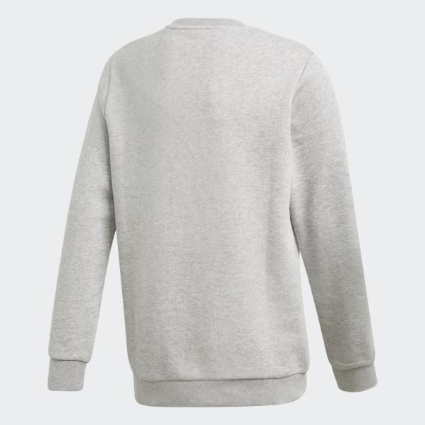Sweat Ras Du Cou Trèfle Gris Moyen Adidas