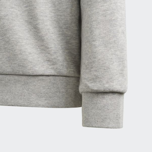 Sweat Ras Du Cou Trèfle Gris Moyen Adidas