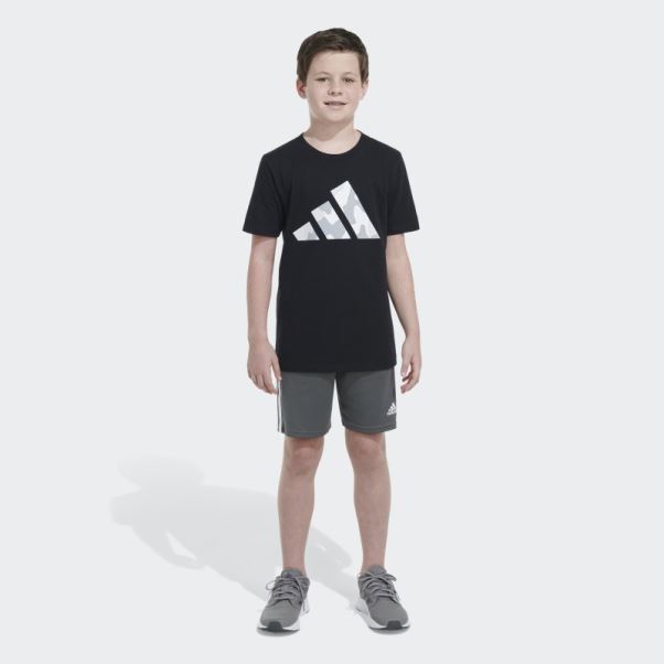 T-shirt Adidas Logo Ss Camo Noir