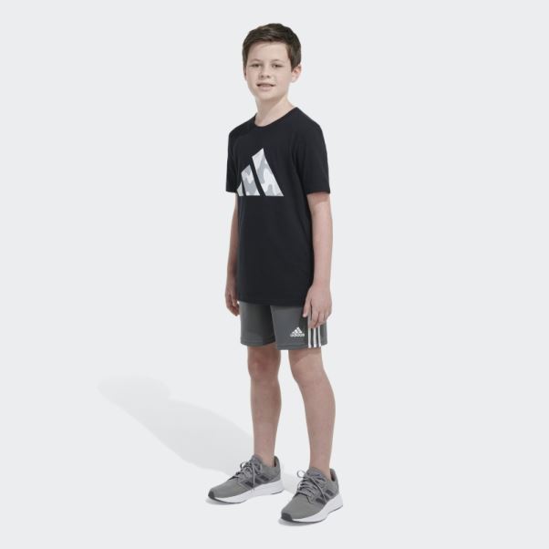 T-shirt Adidas Logo Ss Camo Noir