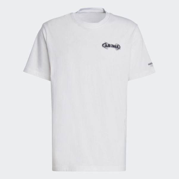 Tee Shirt Adidas Campus Graphique Blanc