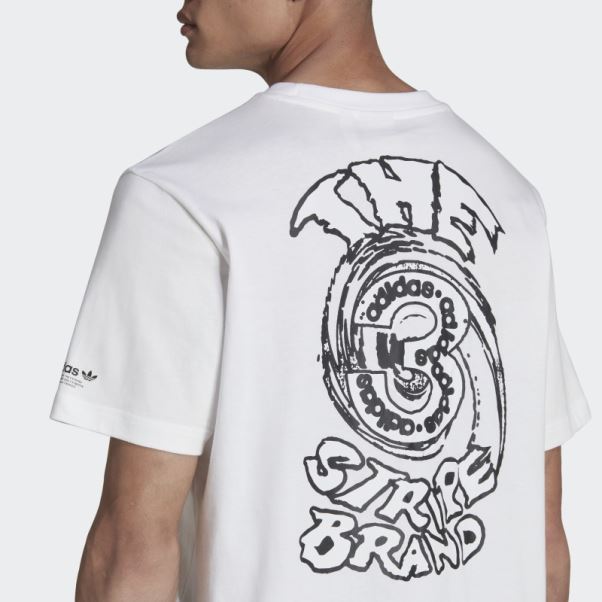 Tee Shirt Adidas Campus Graphique Blanc