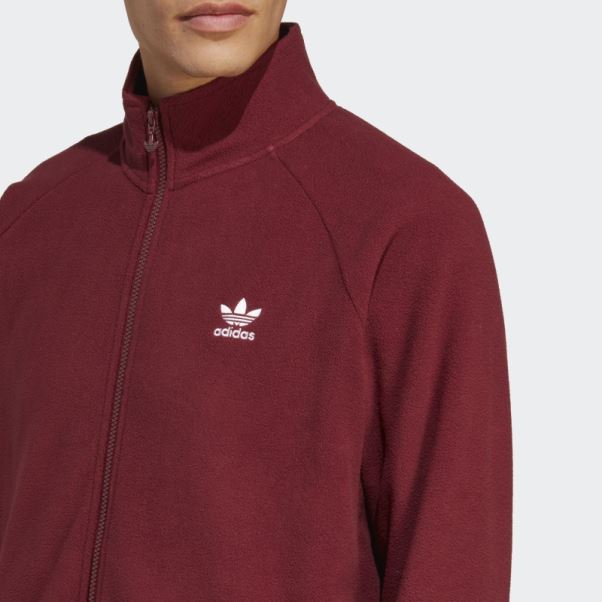 Veste Polaire Adidas Adicolor Classics Trefoil Rouge