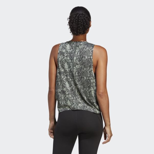 T-shirt Imprimé Train Icones Adidas Argent Vert