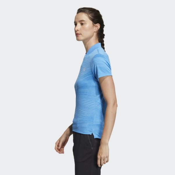 Chemise Adidas Made To Be Remade Col Côtelé Bleu