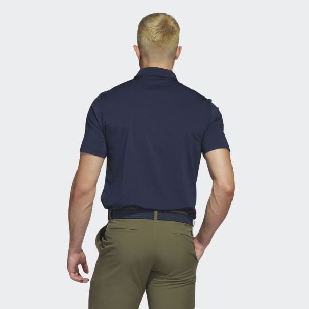 Polo Adidas Ultimate365 Solide Poitrine Gauche Bleu Marine