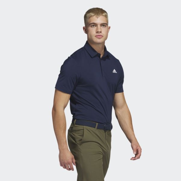 Polo Adidas Ultimate365 Solide Poitrine Gauche Bleu Marine