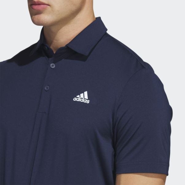 Polo Adidas Ultimate365 Solide Poitrine Gauche Bleu Marine