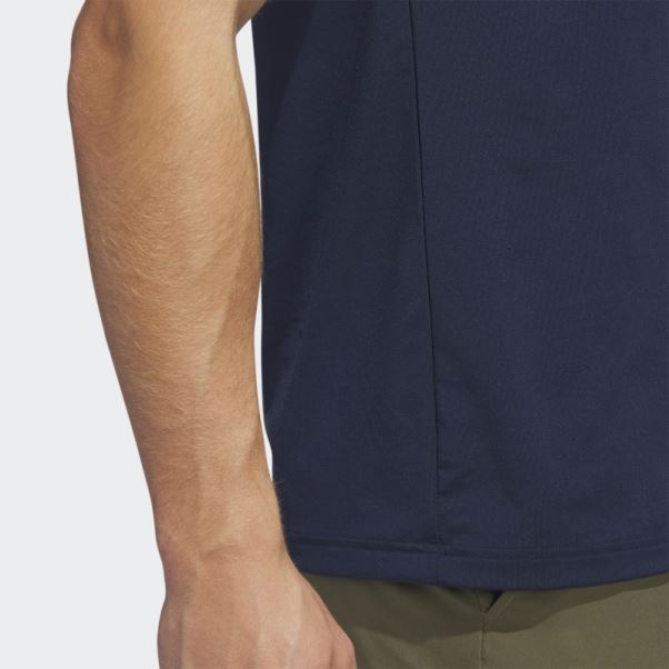 Polo Adidas Ultimate365 Solide Poitrine Gauche Bleu Marine