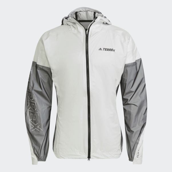 Veste De Pluie Trois Couches Pro Terrex Agravic Adidas Blanc