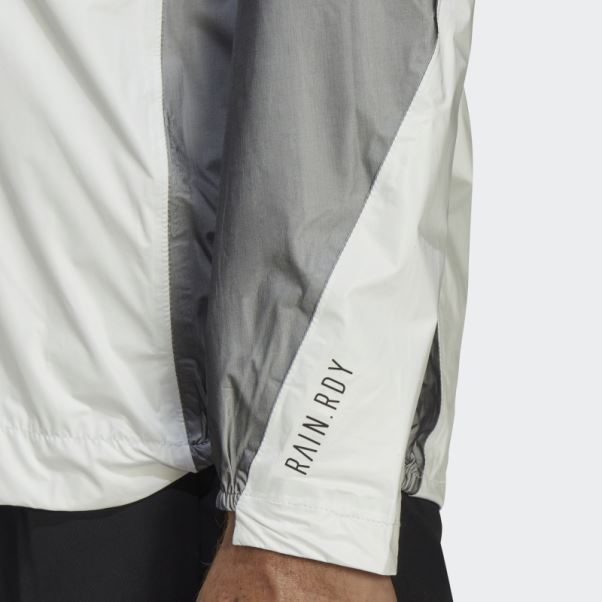 Veste De Pluie Trois Couches Pro Terrex Agravic Adidas Blanc