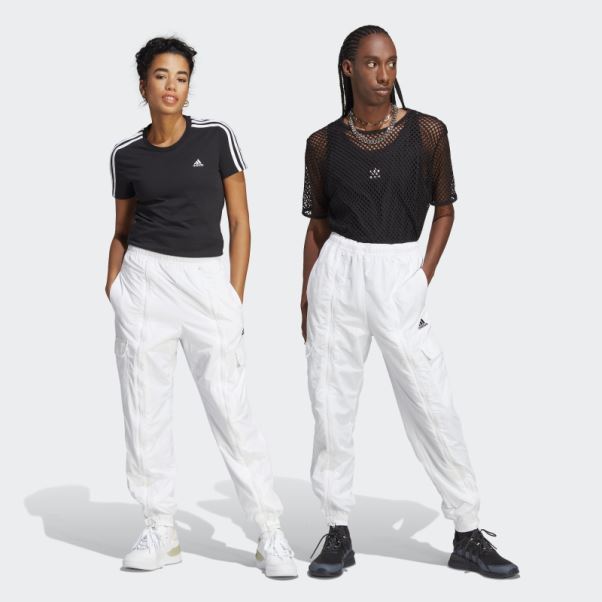 Pantalon Cargo Polyvalent Tissé Adidas Dance Blanc