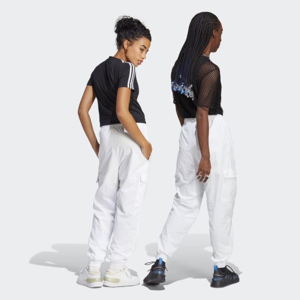 Pantalon Cargo Polyvalent Tissé Adidas Dance Blanc
