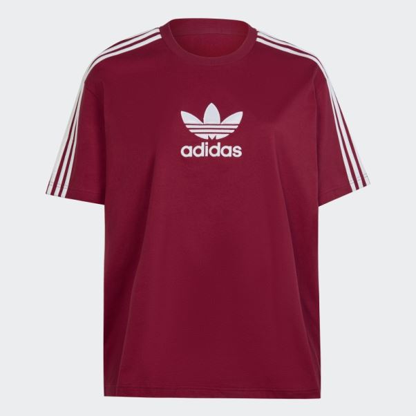 Adicolor Trèfle Tee (grande Taille) Adidas Bordeaux