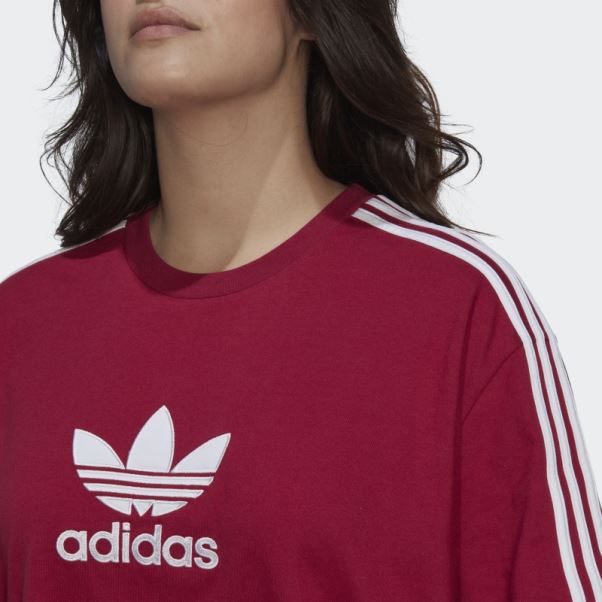 Adicolor Trèfle Tee (grande Taille) Adidas Bordeaux