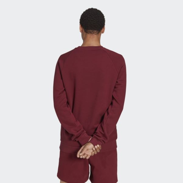 Sweat Adicolor Classics Trefoil Crewneck Rouge Adidas