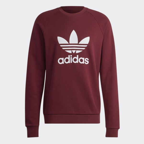 Sweat Adicolor Classics Trefoil Crewneck Rouge Adidas