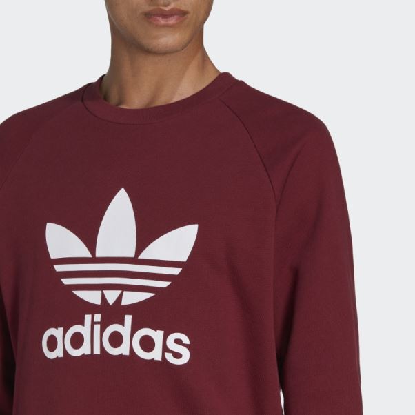 Sweat Adicolor Classics Trefoil Crewneck Rouge Adidas