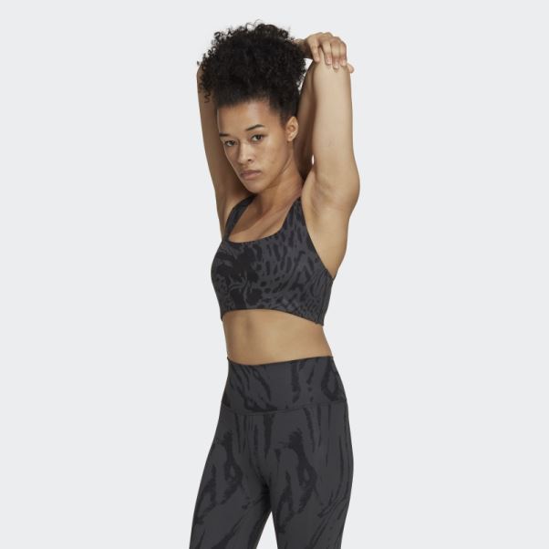 Soutien-gorge Imprimé Intégral à Maintien Moyen Powerimpact Training Carbon Adidas