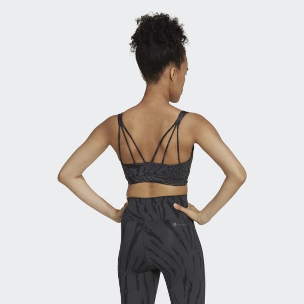 Soutien-gorge Imprimé Intégral à Maintien Moyen Powerimpact Training Carbon Adidas