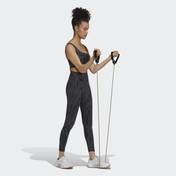 Soutien-gorge Imprimé Intégral à Maintien Moyen Powerimpact Training Carbon Adidas