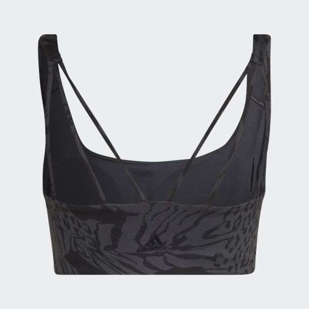 Soutien-gorge Imprimé Intégral à Maintien Moyen Powerimpact Training Carbon Adidas
