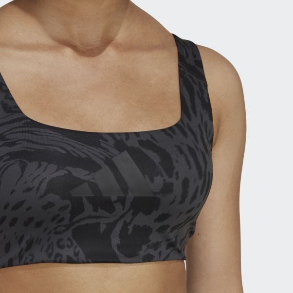 Soutien-gorge Imprimé Intégral à Maintien Moyen Powerimpact Training Carbon Adidas