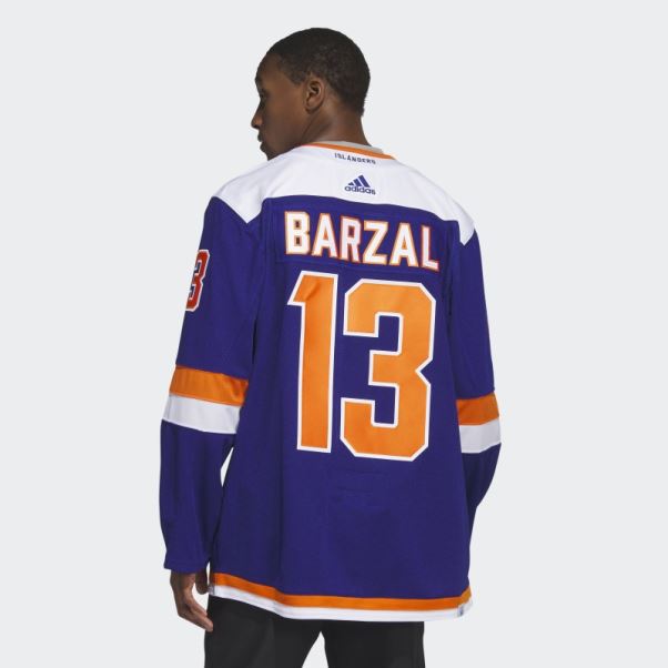 Adidas Royal 08 Ccm-sld Islanders Barzal Troisième Maillot Authentique