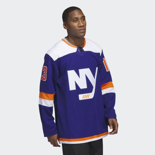 Adidas Royal 08 Ccm-sld Islanders Barzal Troisième Maillot Authentique