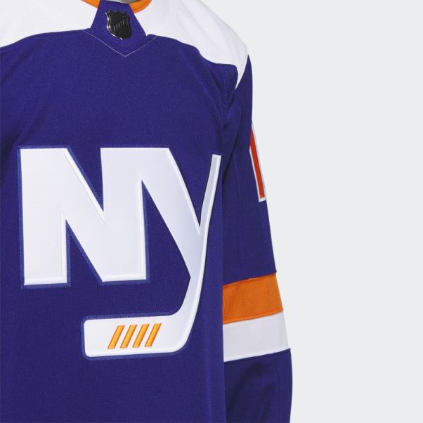 Adidas Royal 08 Ccm-sld Islanders Barzal Troisième Maillot Authentique