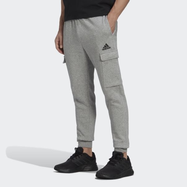 Pantalon Cargo Fuselé En Molleton Essentials Gris Moyen Adidas