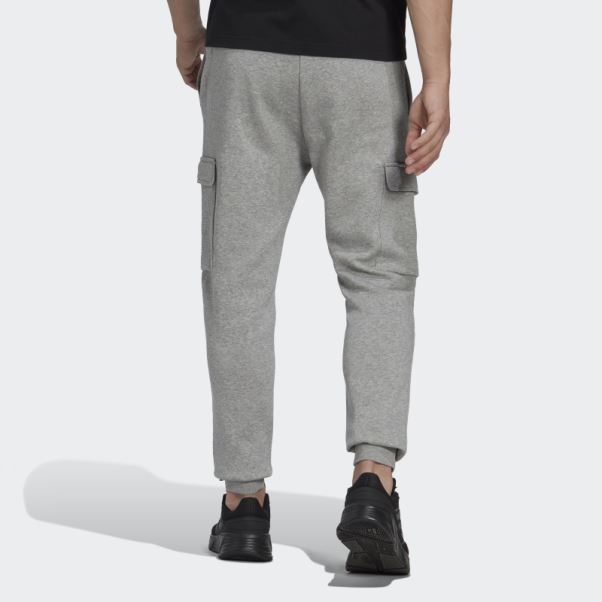 Pantalon Cargo Fuselé En Molleton Essentials Gris Moyen Adidas