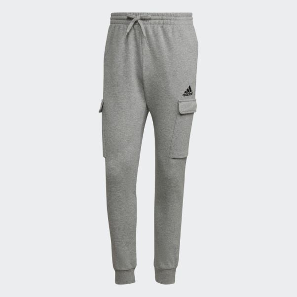 Pantalon Cargo Fuselé En Molleton Essentials Gris Moyen Adidas