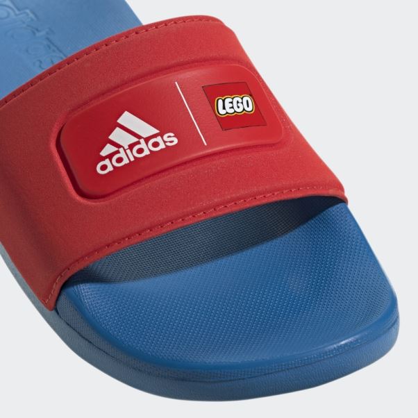Adidas Adilette Comfort X Lego Slides Rouge Chaud