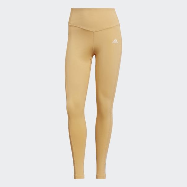 Adidas Hyperglam Aeroready Training Collant Taille Haute Ambre