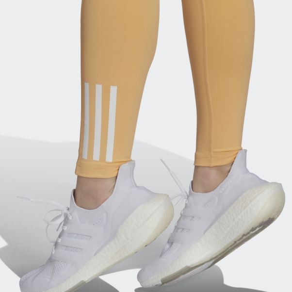 Adidas Hyperglam Aeroready Training Collant Taille Haute Ambre