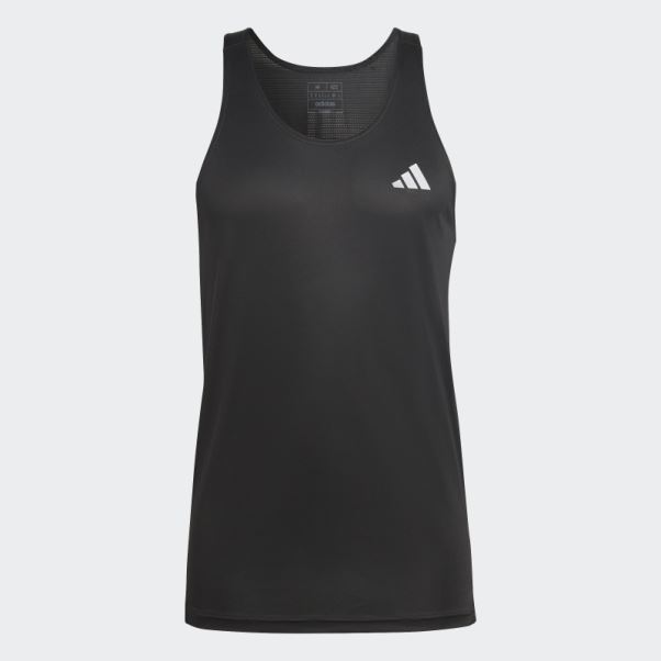 Propre Le Maillot De Course Noir Adidas