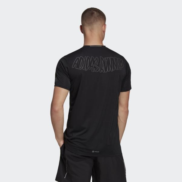 T-shirt De Coureur Adidas Noir