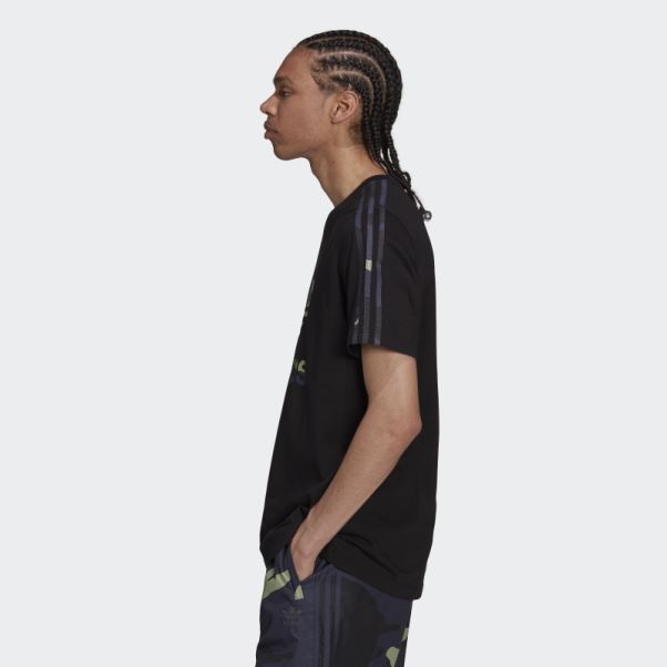 T-shirt De Remplissage Camouflage Adidas Graphics Noir