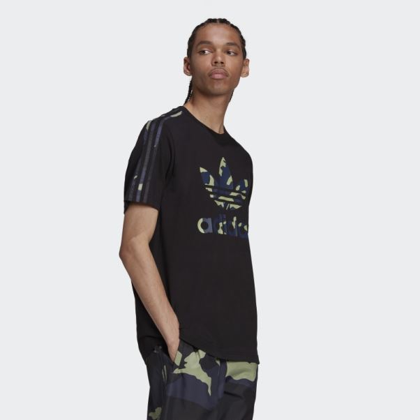 T-shirt De Remplissage Camouflage Adidas Graphics Noir