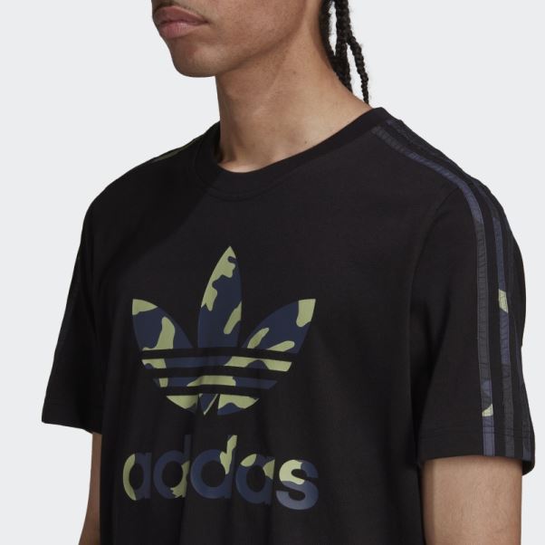 T-shirt De Remplissage Camouflage Adidas Graphics Noir