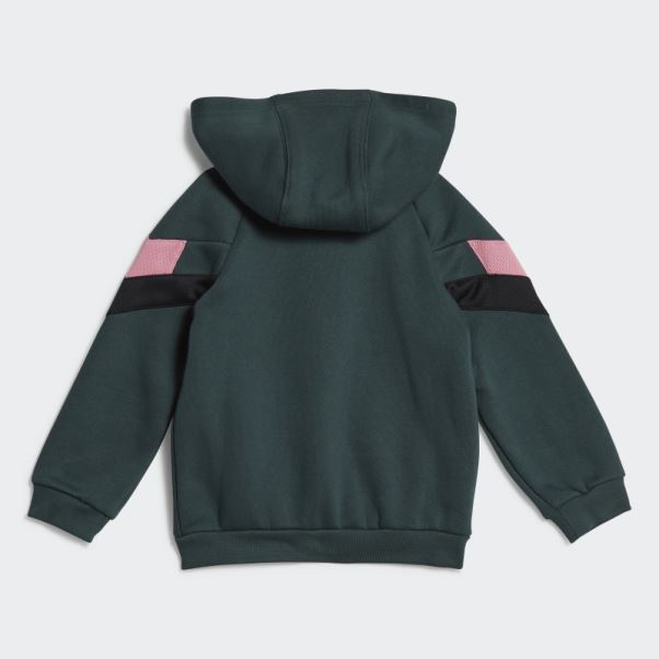 Ensemble Sweat à Capuche Adidas Full-zip Vert Minéral