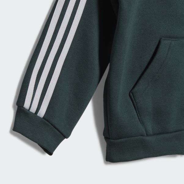 Ensemble Sweat à Capuche Adidas Full-zip Vert Minéral