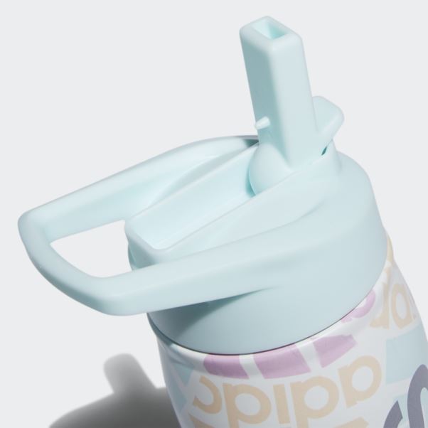Bidon Métal Paille Acier Adidas Blanc 600 Ml