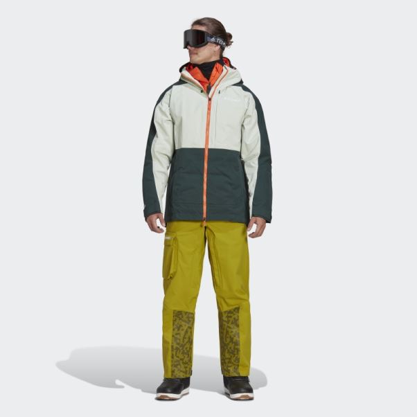 Pantalon De Neige En Nylon Post-consommation Terrex 3 Couches Adidas Olive